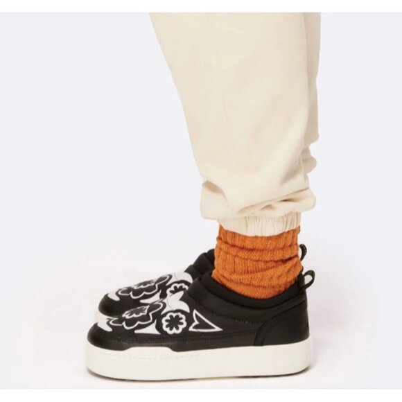 Moon Boot Park Soft Flower Slip On logo-print Boots Sneakers US 7 Black/ White - Picture 2 of 14